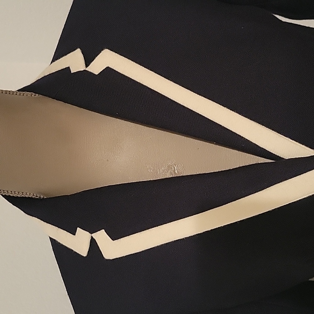 J Crew Wool Women's Navy and Cream Macking Blazer - Picture 2 of 5